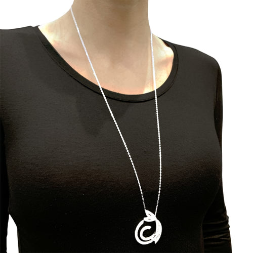 Collier Sautoir Van Cleef & Arpels, "Contes d'Hiver", or blanc et diamants. 58 Facettes 35181