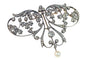 Pendentif Rêverie romantique : broche-pendentif en diamant victorien avec accent de perles 58 Facettes 22154-0348