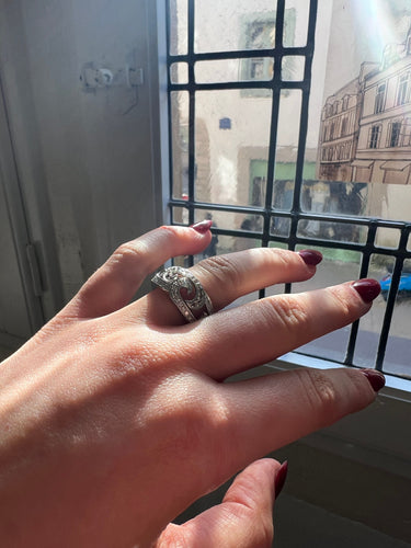 Bague 54 Bague Diamants Or Blanc 58 Facettes