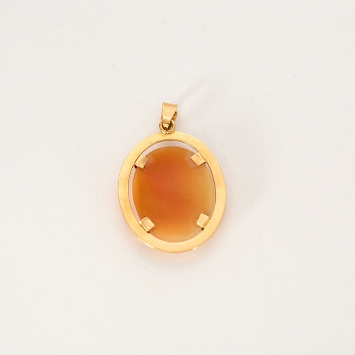 Pendant cameo yellow gold cameo