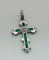 Pendentif Pendentif croix en or avec émeraudes et diamants 58 Facettes 50240