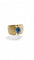 Bague 55 Bague en or jaune diamants et saphir cabochon 58 Facettes