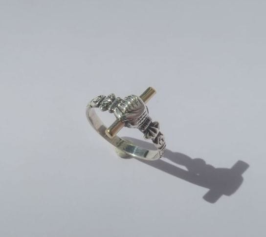 Bague 52 Arthus Bertrand - Bague Gage de Fidélité or et argent 58 Facettes