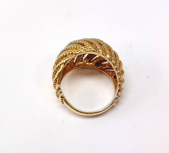 Bague 53 Bague boule or jaune 58 Facettes Bag.boule.1353.4