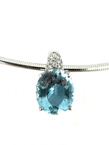 STERN. Ogrlica od belog zlata 18K, akvamarin i dijamanti 