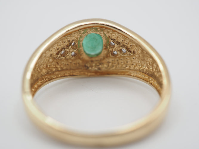 Bague 49 Bague jonc or 750 emeraude 58 Facettes