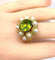 Bague 52 Bague coktail en or jaune 18 carats, péridot 3,98 ct et 9 perles 58 Facettes AB571
