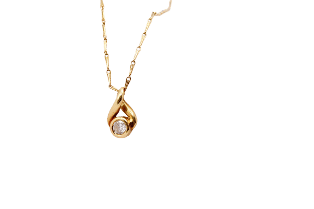 Pendentif Pendentif boucle or jaune diamant 58 Facettes 250437