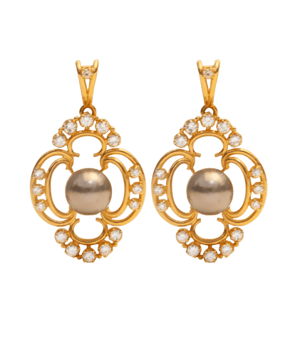 Pendentif Pendentif Vitu Luxury Or jaune 18K Perle Diamant 58 Facettes BO220645/TRIOMPHEDETAHITI/PHOTO