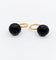 Boucles d'oreilles Dormeuses antique or 18k cabochon de jais gravé d'étoiles (circa 1900) 58 Facettes A06201