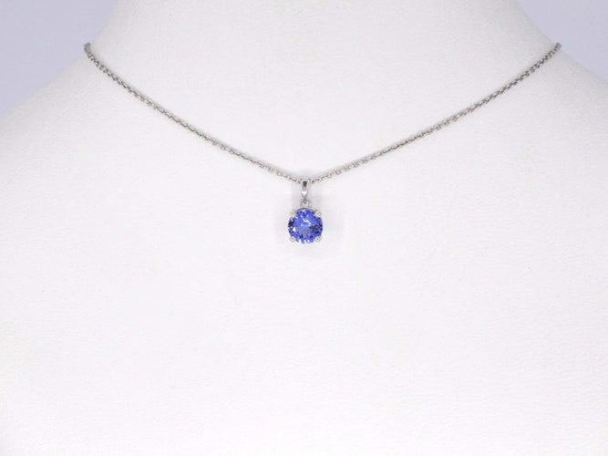 Pendentif Pendentif en or blanc avec tanzanite 58 Facettes 2199