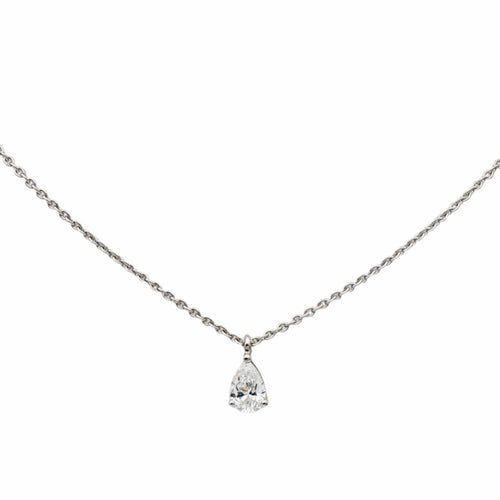 Collier Collier Solitaire Or blanc Diamant 58 Facettes 3747943CN