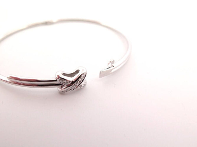Bracelet bracelet CHAUMET jonc jeux de liens en or blanc 18k 13.4gr diamants 58 Facettes 265471