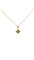 Yellow gold necklace with pendant, princess-cut diamonds 