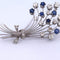 Broche BROCHE EN OR BLANC 18KT - SAPHIRS ET DIAMANTS 58 Facettes