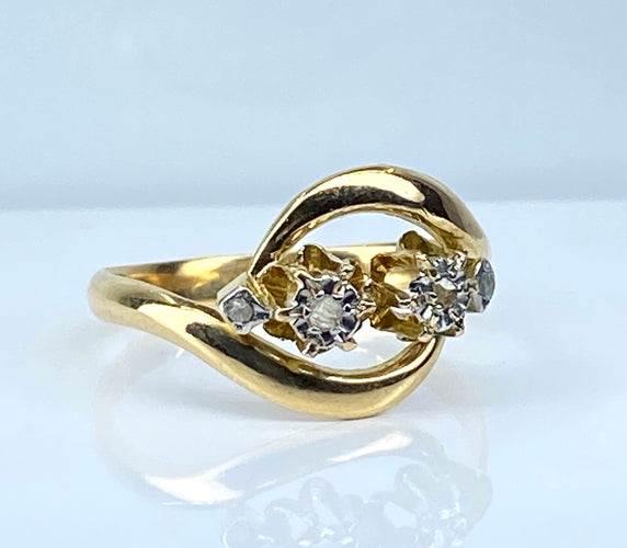 Bague 55 Bague en or et diamants 58 Facettes AB585