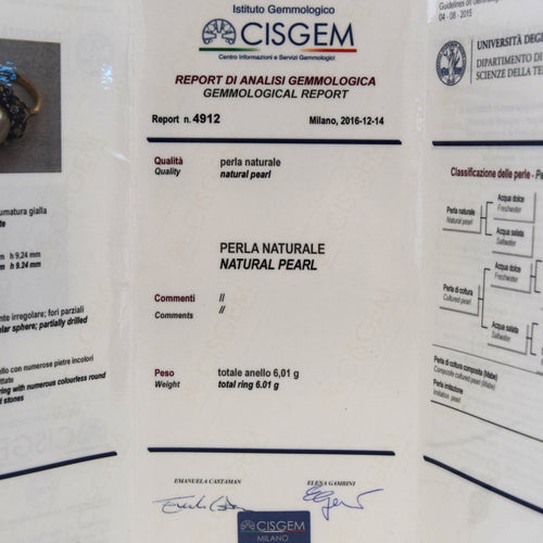 Bague 53 Bague victorienne antique en perles et diamants 58 Facettes