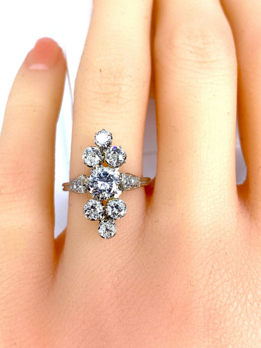 Bague 49 Bague Marquise diamants 58 Facettes AB261