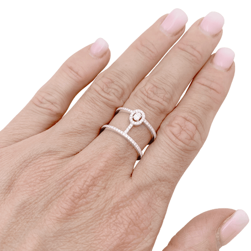 Bague 52 Bague Messika "Glam'Azone" or blanc, diamants. 58 Facettes 34579