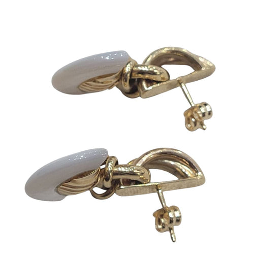 Boucles d'oreilles Boucles d'oreilles en nacre et saphir, montées sur or 18 carats 58 Facettes PE185