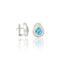 Boucles d'oreilles Boucles d'oreilles or blanc, topaze et diamants 58 Facettes
