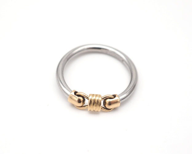 Bague 48 Bague Fred force 10 acier et or 58 Facettes