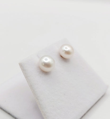 Boucles d'oreilles Puces d'oreilles or rose, perle de culture (circa 1900) 58 Facettes A05944