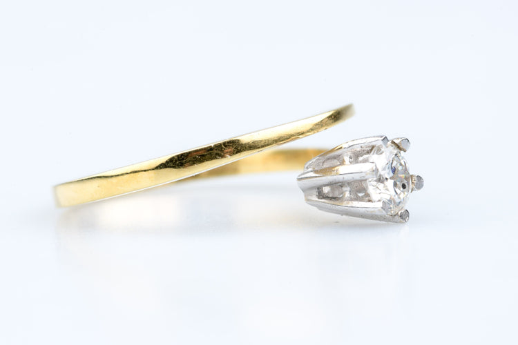 Bague 55 Bague solitaire diamant en or jaune 58 Facettes BG-31200195-107