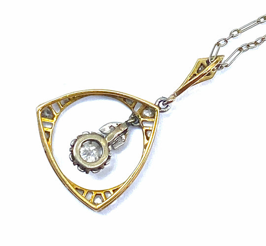 Art Nouveau pendant on chain