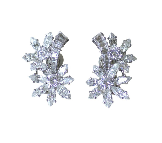 Boucles d'oreilles Guillemin & Soulaine Boucles d'Oreilles Fleur Diamants 58 Facettes