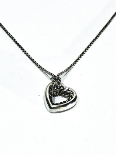 Collier David Yurman - Collier cœur en argent 925 à mailles vénitiennes 58 Facettes