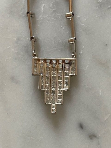 Collier Collier époque Art Déco, diamants 58 Facettes