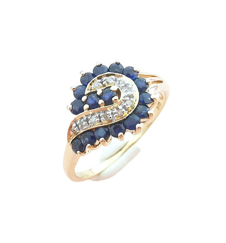 Bague 55 Bague saphirs diamants or 58 Facettes AA 1655
