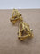 Boucles d'oreilles Boucles d'oreilles vintage en feuille d'or jaune des années 1980-90 58 Facettes