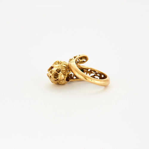 Bague Bague Tête de Félin 58 Facettes LP680