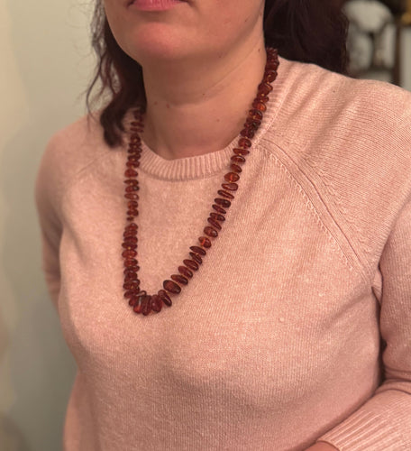 Collier Collier en perle d'Ambre 58 Facettes