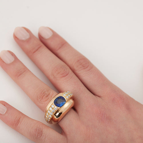 Bague 49 Bague saphir et diamants 58 Facettes