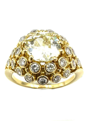 Bague 52 GILBERT ALBERT - Bague or jaune et diamants dont 2.04ct 58 Facettes