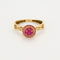 Bague 55 Bague or jaune rubis et saphirs roses 58 Facettes