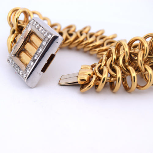 Bracelet BRACELET EN OR 18 KT ET DIAMANTS 58 Facettes