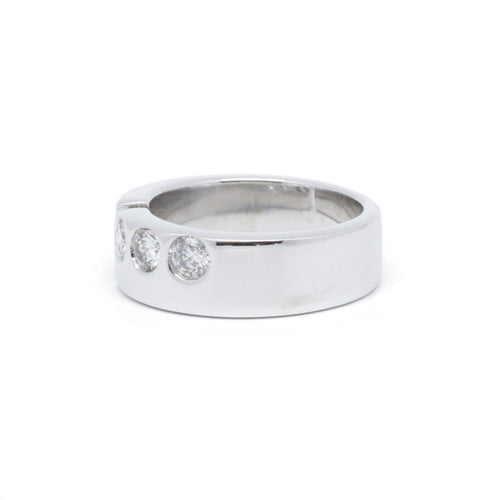 Bague 52 Bague - or blanc et diamants 58 Facettes 200133R