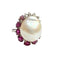 Bague 61 bague en or avec diamants rubis et perle 58 Facettes Q153B