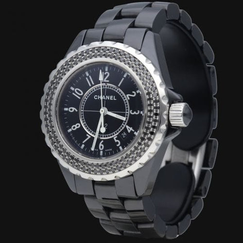 Montre Montre Chanel J12 33 mm à quartz et diamants 58 Facettes MT41305