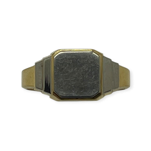 Bague 59 Chevalière deux ors 58 Facettes 149056514