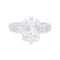 Bague 52 Bague or blanc, diamant taille émeraude 4 cts. 58 Facettes 31294