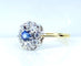 Bague 53 Bague marguerite en or, saphir et diamants 58 Facettes AB572