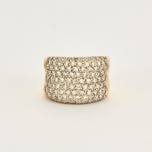 Bague 56 Bague large pavage Diamants 58 Facettes