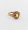 Bague marguerite antique citrine et perles en or rose 18k (circa 1900)