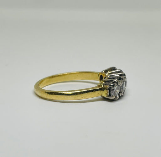 Bague 55 Bague or jaune, 5 diamants 1,15 carat 58 Facettes