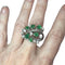 Bague 62 Bague contemporaine avec diamants et émeraudes en chute de 1,80 ct 58 Facettes Q327B